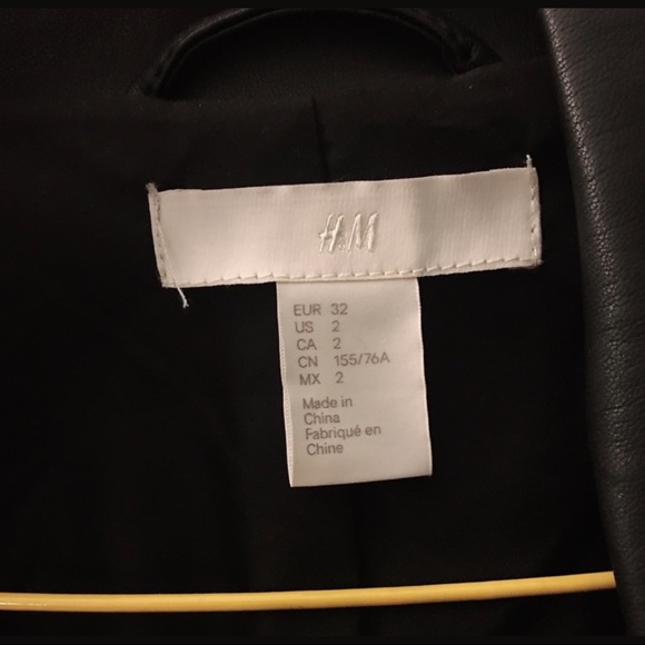 H&M black leather jacket - Picture 4 of 5